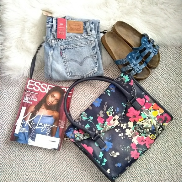 Merona floral satchel bag - Picture 1 of 8